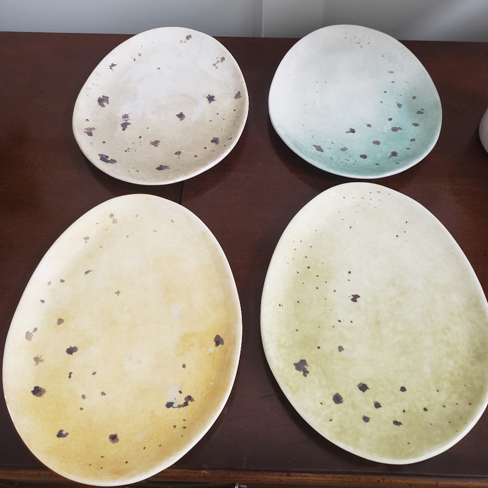 Williams Sonoma Easter Speckled Egg Plates